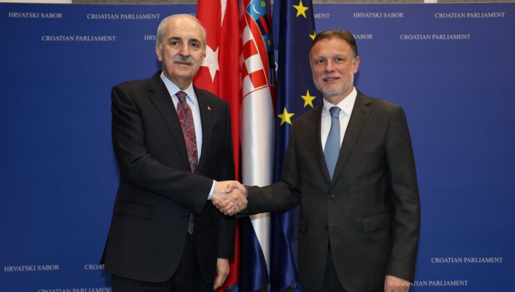 TBMM Başkanı Kurtulmuş, Hırvatistan’da Meclis Başkanı Jandrokovic ile Bir Araya Geldi